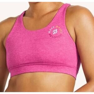 PELOTON Pink Heathered Strappy Bra Make Waves Size XS NWT